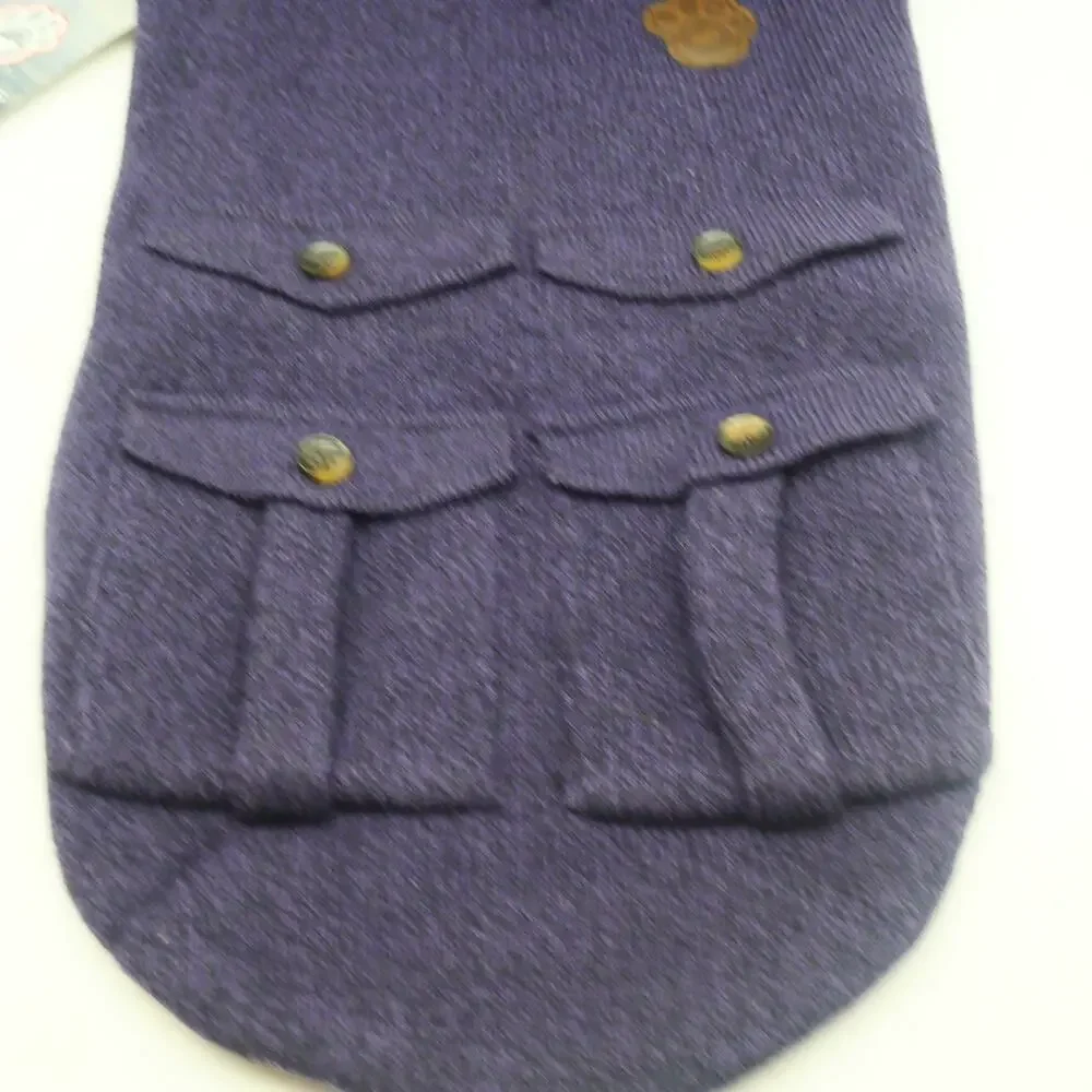 NEW Canada Pooch Brave the Elements Cargo Cardigan Sweater Blue 20
